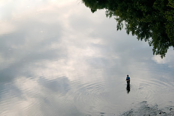 Image showing Patient Fly Fisherman