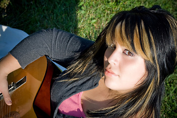 Image showing Girl With a Guitar