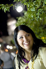 Image showing Brunette Night Portrait