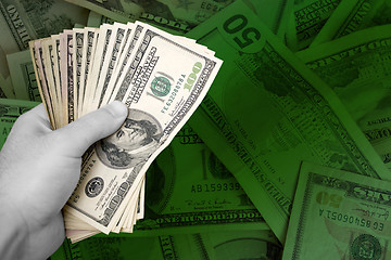 Image showing Handful of Money