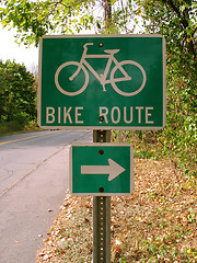 Image showing bike route