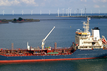 Image showing Bunker barge in Copenhagen