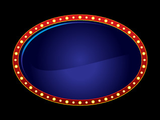 Image showing Oval neon