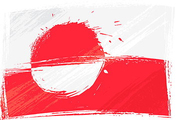 Image showing Grunge Greenland flag