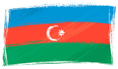 Image showing Grunge Azerbaijan flag