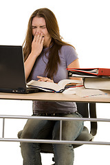Image showing Tired student