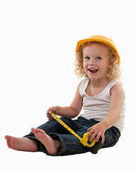 Image showing Little construction worker