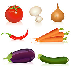 Image showing Set of vegetables