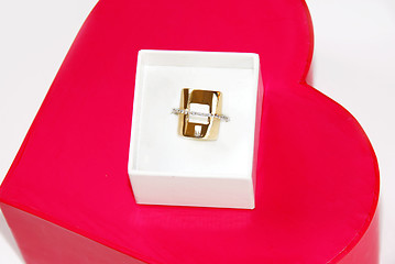 Image showing Gold ring gift