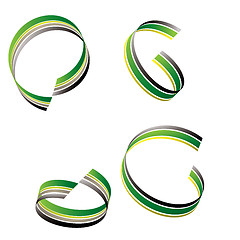 Image showing ribbon green swirl