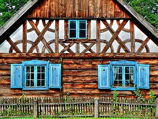 Image showing House with blue windows