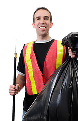 Image showing Happy Garbage Cleaner