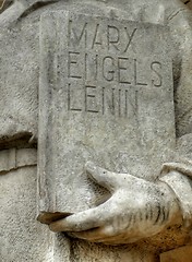 Image showing Statue close up on a book cover with Stalin name removed