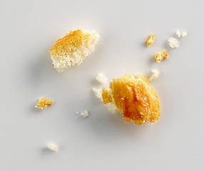 Image showing bread crumbs on white background