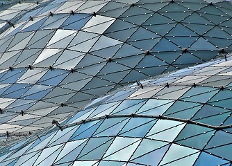 Image showing Glass building roof