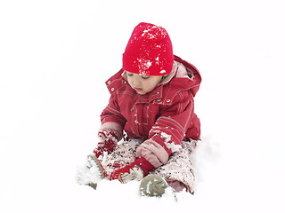 Image showing playing with snow