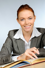 Image showing Beautiful redhead businesswoman