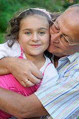 Image showing Happy grandfather and kid