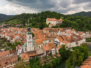 Image showing Medieval Castle in old town of Skofja Loka, Slovenia