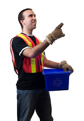 Image showing City Worker Pointing