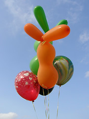 Image showing balloons on the sky