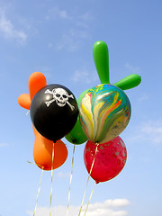 Image showing balloons on the sky