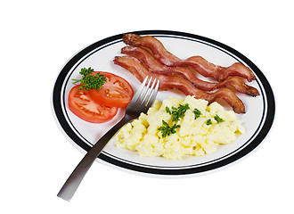 Image showing Eggs and bacon