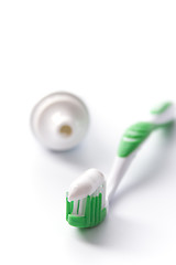 Image showing toothpaste and toothbrush