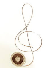 Image showing old music in sepia