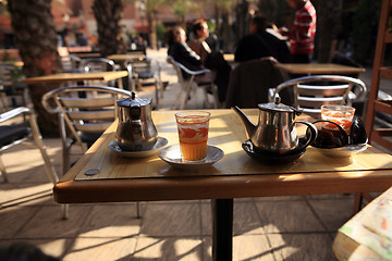 Image showing Traditional Moroccan mint tea