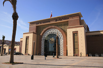 Image showing Marrakech railway station. Modern Moroccan arhitecture