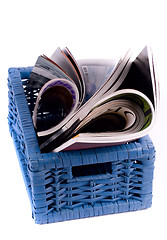 Image showing basket of Magazines