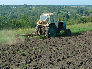 Image showing Fallow plowing