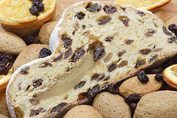 Image showing Stollen and ingredients