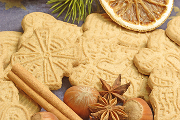 Image showing Spiced cookies with ingredients