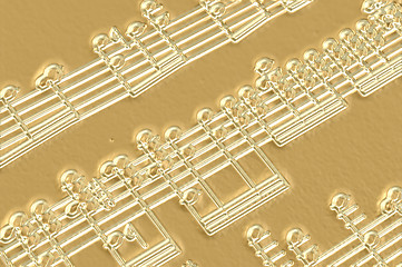 Image showing music notes in gold 