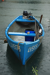 Image showing blue fishing boat