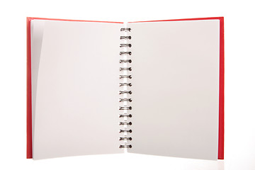 Image showing red spiral notebook