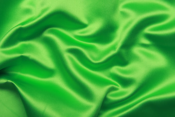 Image showing green colored satin