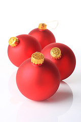 Image showing four christmas balls