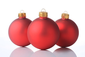 Image showing three christmas balls