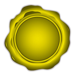 Image showing gold wax seal round