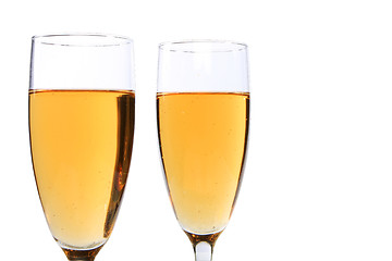 Image showing two champagne glasses