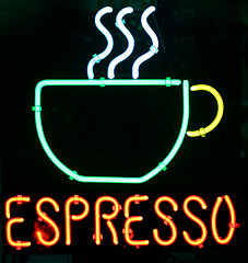 Image showing neon espresso