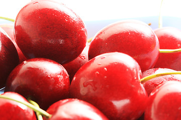 Image showing fresh red cherries