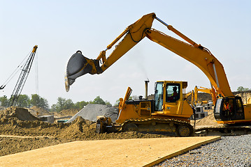 Image showing Construction site machines