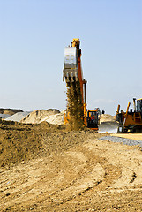 Image showing Construction site machines