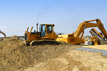 Image showing Construction site machines