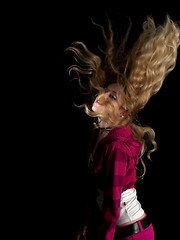 Image showing Teen beauty shaking hair