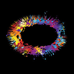 Image showing rainbow ink explode